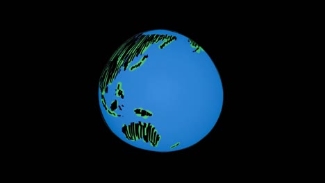Animation-Des-Globus-Auf-Schwarzem-Hintergrund