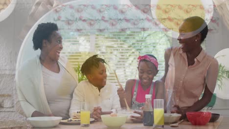 Vídeo-De-Una-Familia-Afroamericana-Comiendo-Juntos-En-La-Cocina