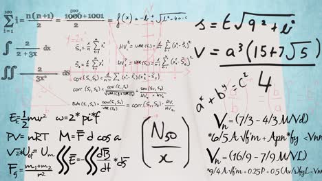 Animación-De-Ecuaciones-Matemáticas-En-Cuaderno-Escolar