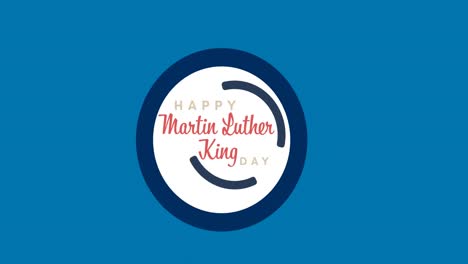 Animation-of-happy-martin-luther-king-day-text-on-blue-background