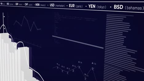 Animation-of-financial-data-processing-over-black-background