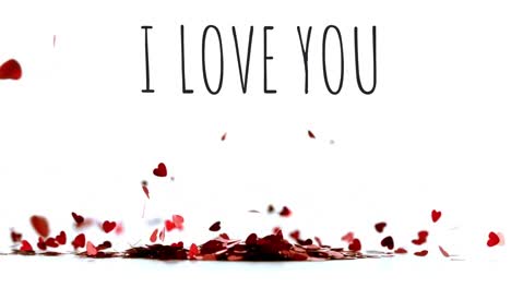 Animation-Des-Textes-„Ich-Liebe-Dich“-über-Roten-Herzen-Auf-Weißem-Hintergrund