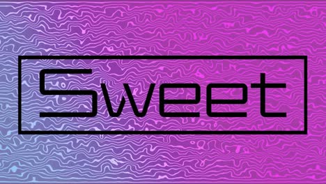 Animation-of-sweet-text-and-shapes-on-pink-background