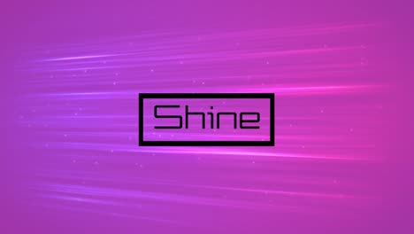 Animation-of-shine-text-and-lines-on-black-background
