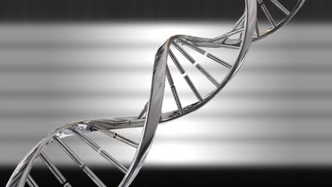 Video-Des-Sich-Drehenden-DNA-Strangs-Mit-Kopierraum-Auf-Grauem-Hintergrund
