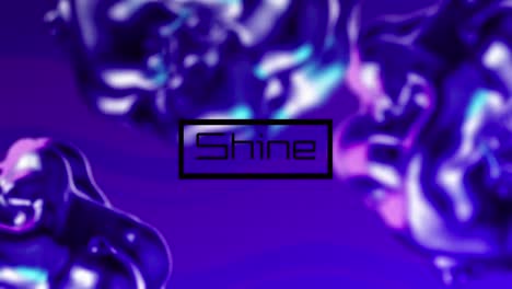 Animation-of-shine-text-and-shapes-on-blue-background