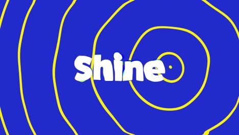 Animation-of-shine-text-and-circles-on-blue-background