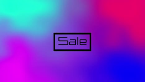 Animation-of-sale-text-on-colourful-background