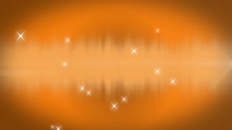 Animation-Des-Rucksacksymbols-über-Luftballons-Auf-Orangefarbenem-Hintergrund