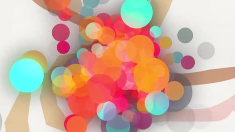 Animation-of-colorful-spots-and-lines-on-white-background