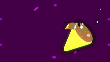 Animation-Des-Konfetti-Symbols-über-Violetten-Linien-Und-Kreisen-Auf-Violettem-Hintergrund