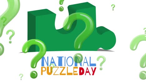 Animation-of-question-marks-and-puzzle-with-national-puzzle-day-writing