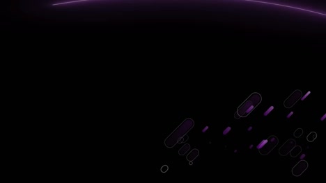 Animation-of-purple-light-trails-moving-on-black-background