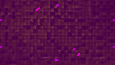 Animation-of-purple-circles-over-beige-background
