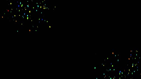 Animation-of-confetti-writing-and-colorful-confetti-floating-over-black-background