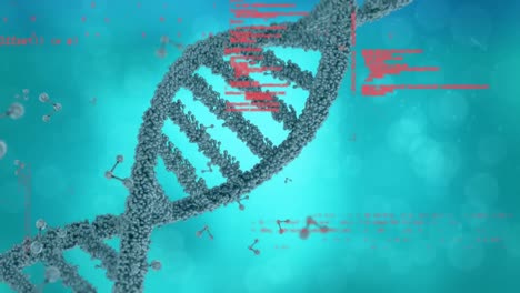 Animation-of-dna-strand-spinning-and-medical-data-processing