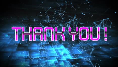 Animation-of-thank-you-text-and-shapes-on-black-background