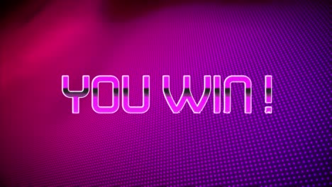 Digital-animation-of-you-win-text-banner-against-dots-textured-pattern-on-purple-gradient-background