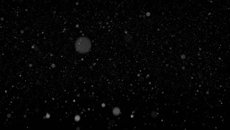 Digital-animation-of-snow-falling-over-red-background-with-copy-space