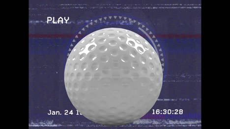 Animation-Von-Golfbällen-über-Kreis-Und-Interferenz