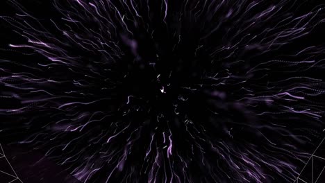 Animation-Von-Rosa-Formen-Und-Feuerwerk-Auf-Schwarzem-Hintergrund