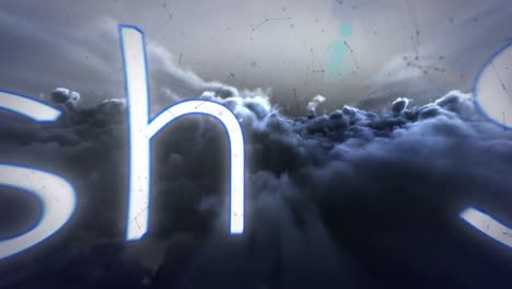 Animation-Von-Flash-Sale-Text-über-Wolken-Am-Himmel