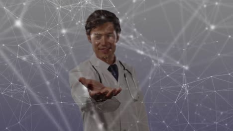 Animation-of-network-of-connections-with-equations-over-caucasian-male-doctor