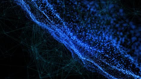 Animation-Eines-Blauen-Netzes-über-Einem-Netzwerk-Von-Verbindungen