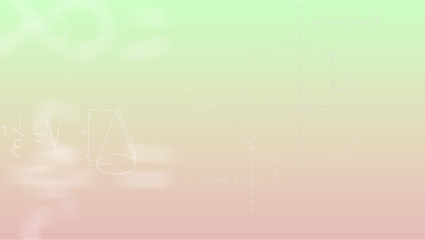 Animation-Handgeschriebener-Mathematischer-Formeln-Auf-Grünem-Bis-Rosa-Hintergrund