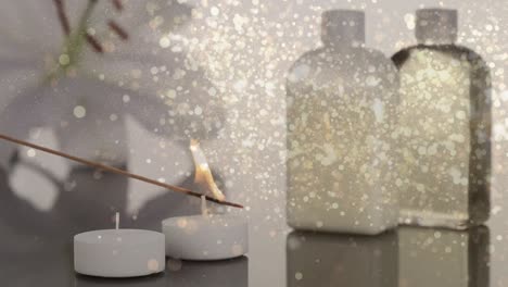 Animation-of-light-spots-over-candles-and-cosmetics