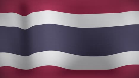 Animación-De-La-Bandera-De-Tailandia-En-Movimiento-Y-Flotante.