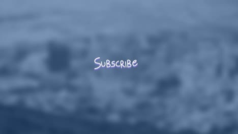 Animation-of-subscribe-text-with-lines-over-out-of-focus-cityscape