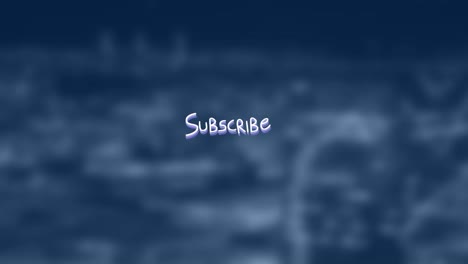 Animation-of-subscribe-text-with-lines-over-out-of-focus-cityscape