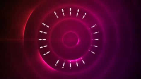 Animation-of-shapes-and-circles-on-red-background