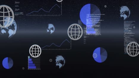 Animation-of-statistics-and-data-processing-with-globes