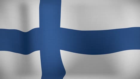 Animation-Der-Sich-Bewegenden-Flagge-Finnlands,-Die-Weht