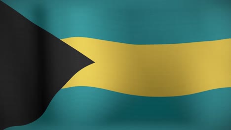 Animation-Der-Sich-Bewegenden-Flagge-Der-Bahamas,-Die-Weht