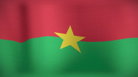 Animación-De-La-Bandera-De-Burkina-En-Movimiento-Ondeando.