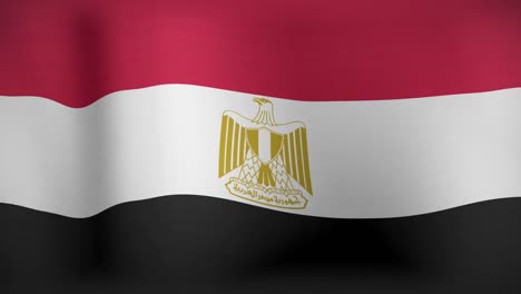 Animación-De-La-Bandera-De-Egipto-En-Movimiento-Ondeando.