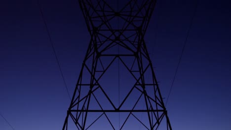 Animation-of-electricity-poles-at-dusk
