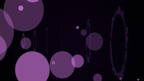 Animación-De-Puntos-De-Luz-De-Color-Púrpura-Brillante-Sobre-El-Escaneo-De-Osciloscopios.