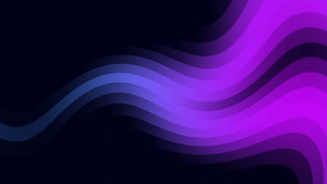 Animation-of-glowing-pink-to-blue-light-wave-moving-on-black-background