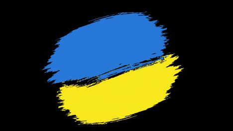 Animation-Der-Flagge-Der-Ukraine-Auf-Schwarzem-Hintergrund