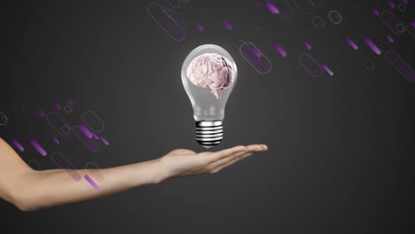 Animation-of-blue-lines-over-lightbulb-and-brain