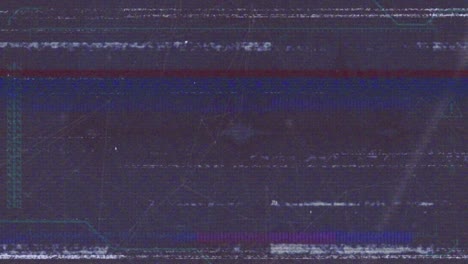Animation-of-connections-over-screen-with-glitch