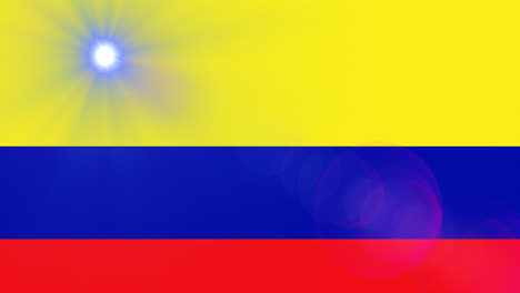 Animation-of-light-spots-over-flag-of-colombia