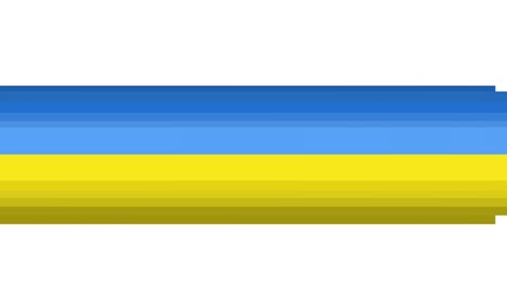 Animation-of-heart-over-moving-blue-and-yellow-ukraine-flag-stripes