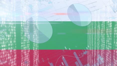 Animación-De-La-Bandera-De-Bulgaria-Sobre-Procesamiento-De-Datos.