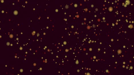 Animation-Gelber-Und-Roter-Lichtpunkte,-Die-In-Hypnotischer-Bewegung-Auf-Schwarzem-Hintergrund-Springen