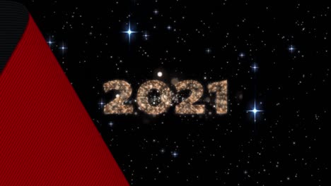 Animation-of-2021-text-over-stars